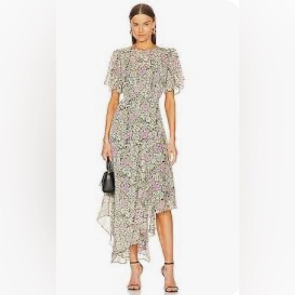 NWT Astr Floral Maxi Dress - Black, White, Purple - Picture 1 of 15